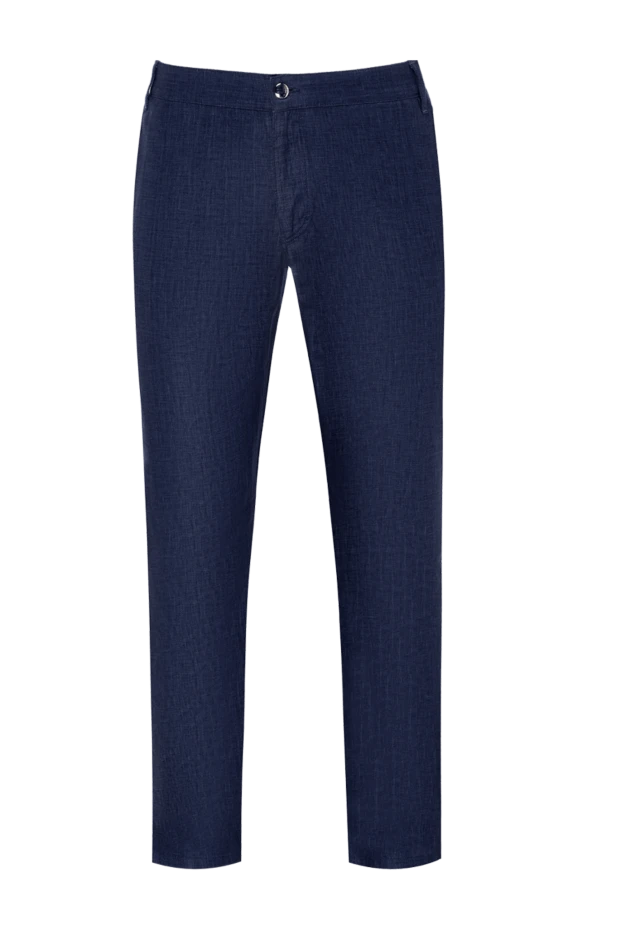Zilli man men's blue linen trousers buy with prices and photos 152762 - photo 1