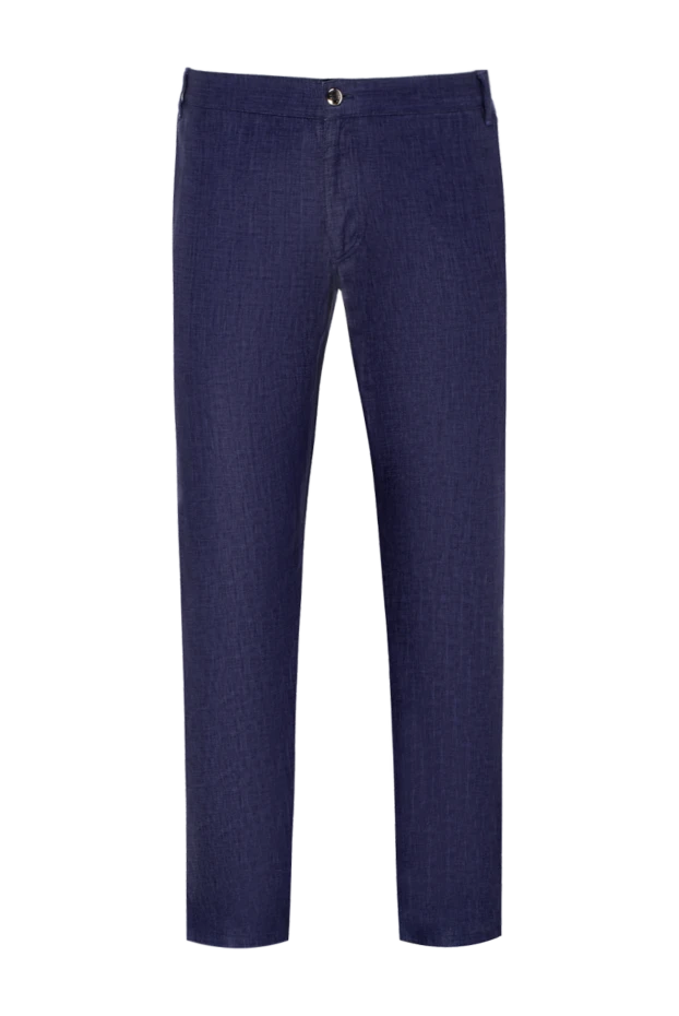 Zilli blue linen pants for men 152762 - photo 1