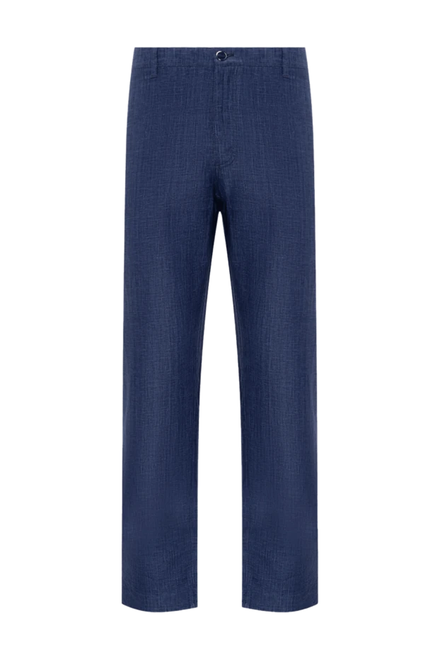 Zilli man men's blue linen trousers buy with prices and photos 152764 - photo 1