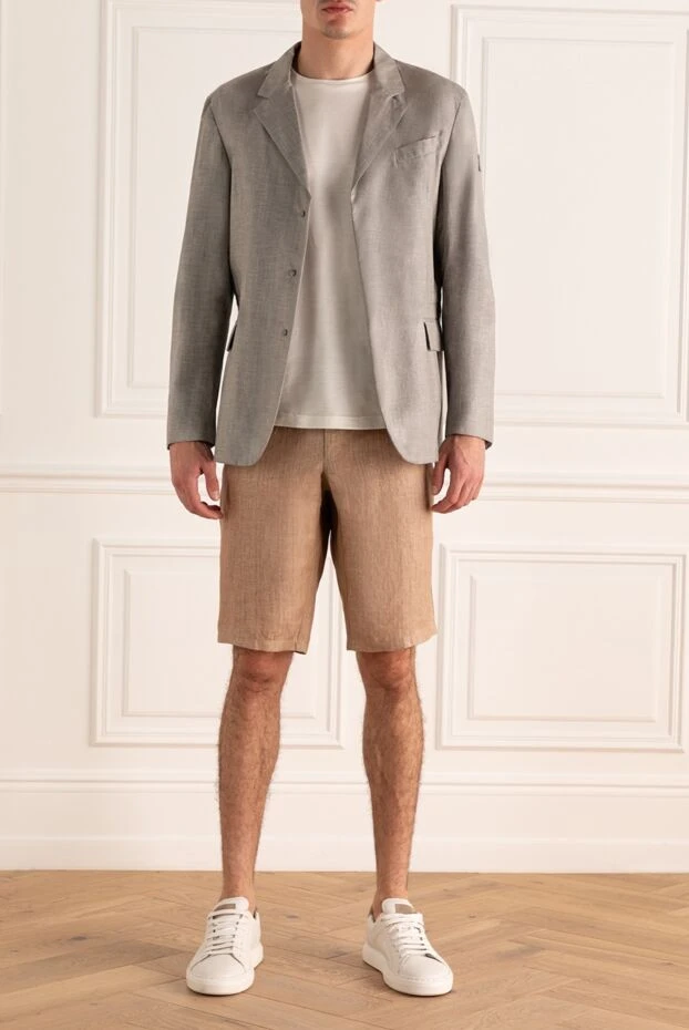 Zilli man beige linen shorts for men buy with prices and photos 152766 - photo 2