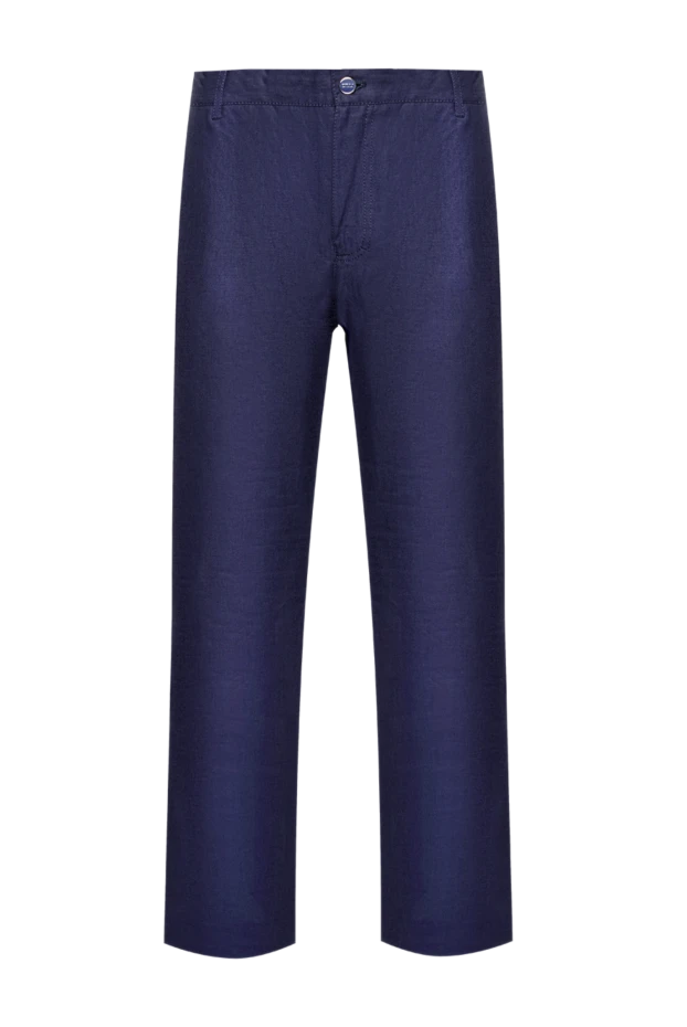 Zilli blue linen pants for men 152774 - photo 1