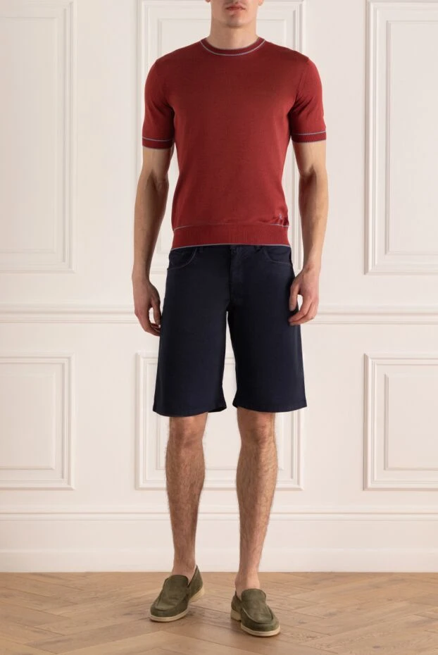 Zilli man cotton and elastane shorts blue for men buy with prices and photos 152777 - photo 2