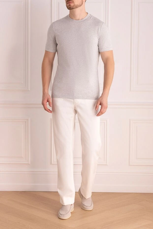 Zilli мужские брюки из хлопка белые мужские купить с ценами и фото 152785 - фото 2