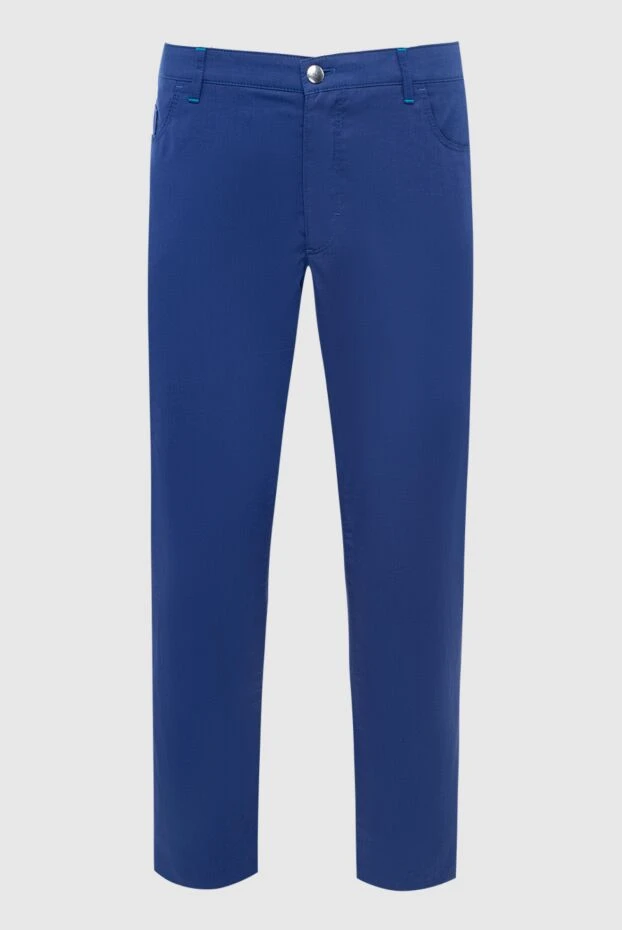 Zilli мужские брюки из хлопка синие мужские купить с ценами и фото 152786 - фото 1