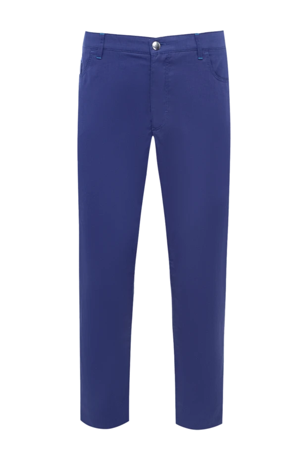 Zilli blue cotton pants for men 152786 - photo 1