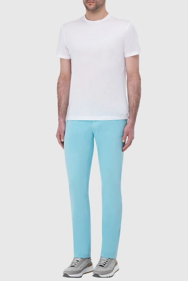 Zilli мужские джинсы из хлопка голубые мужские купить с ценами и фото 152788 - фото 2