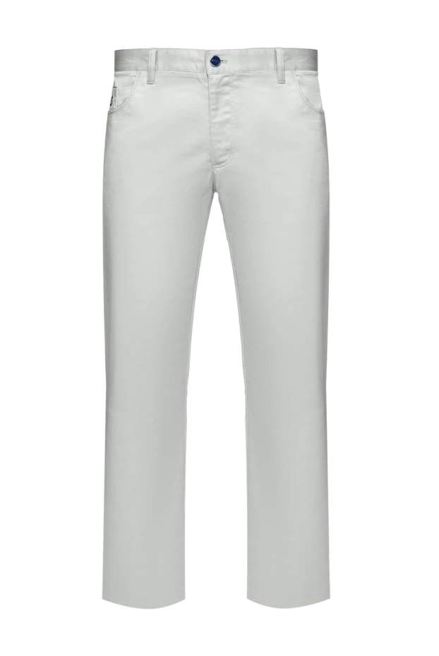 Zilli white trousers made of soft cotton with a contrasting patch 196955 - photo 1