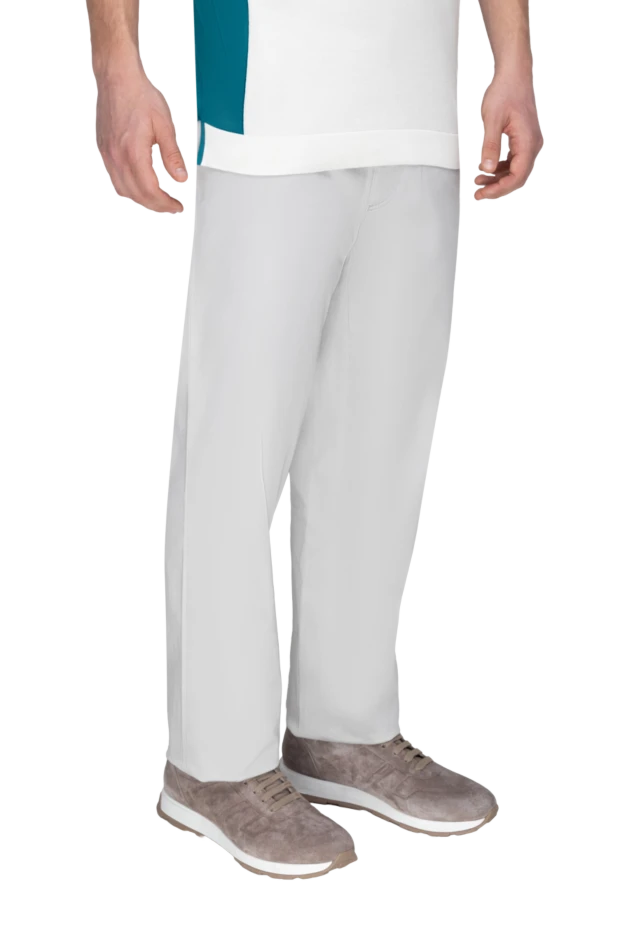 Zilli white trousers made of soft cotton with a contrasting patch 196955 - photo 3