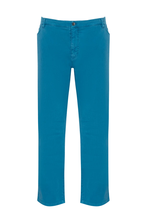 Zilli мужские брюки из льна и хлопка голубые мужские купить с ценами и фото 152796 - фото 1