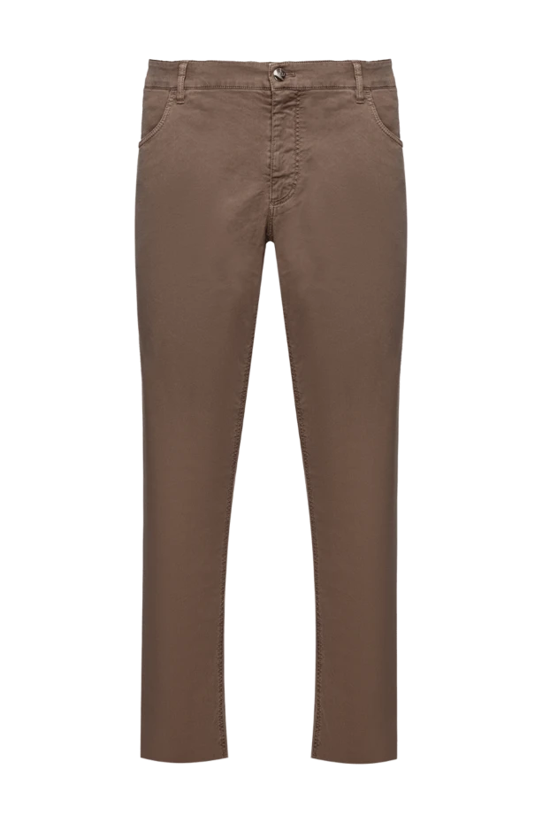 Zilli man men's brown cotton and elastane trousers buy with prices and photos 152805 - photo 1