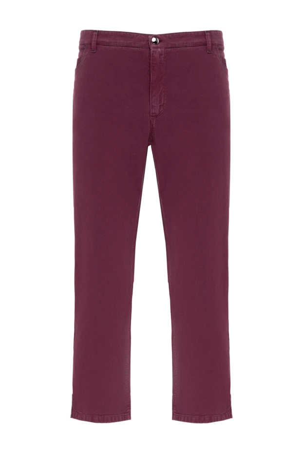 Zilli man cotton and cashmere jeans burgundy for men buy with prices and photos 152807 - photo 1