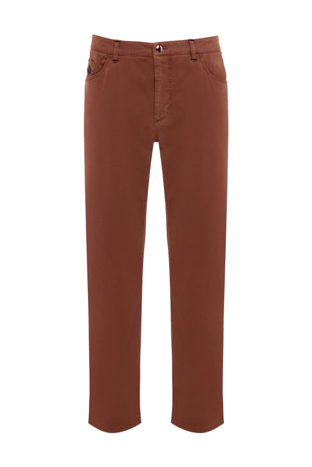Zilli мужские джинсы из хлопка коричневые мужские купить с ценами и фото 152813 - фото 1