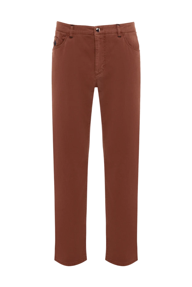 Zilli terracotta cotton jeans with contrasting pocket trim 196997 - photo 1