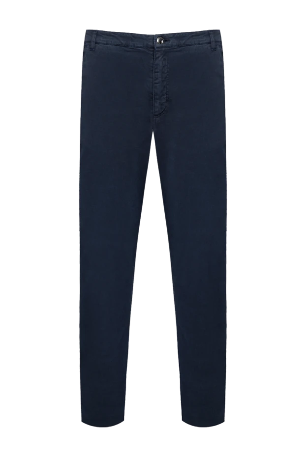 Zilli men's cotton and cashmere trousers in rich dark blue 197082 - photo 1