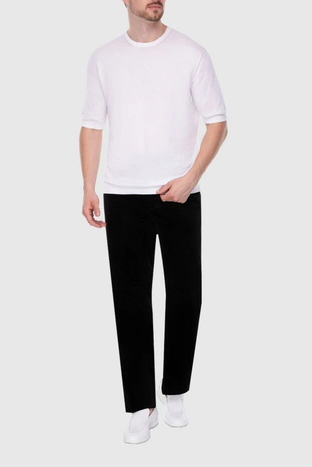 Zilli man men's black cotton trousers buy with prices and photos 152820 - photo 2