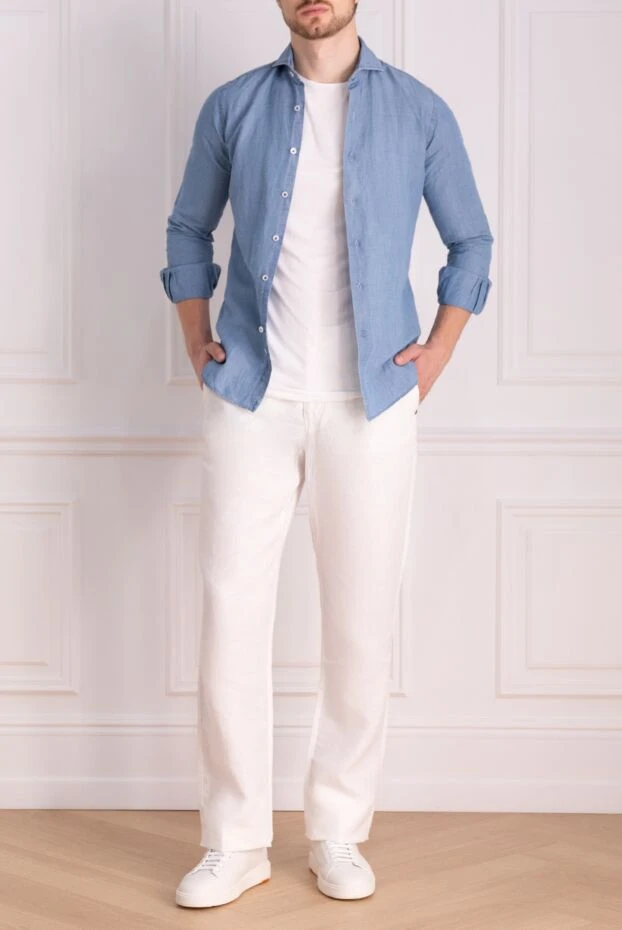 Zilli мужские брюки из льна белые мужские купить с ценами и фото 152840 - фото 2