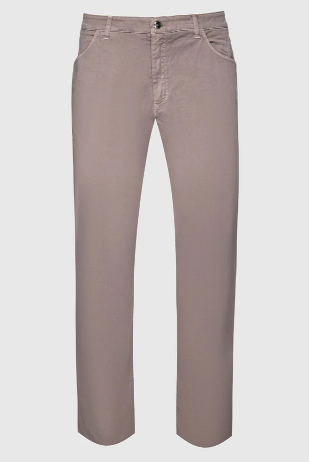 Zilli мужские джинсы из хлопка бежевые мужские купить с ценами и фото 152854 - фото 1