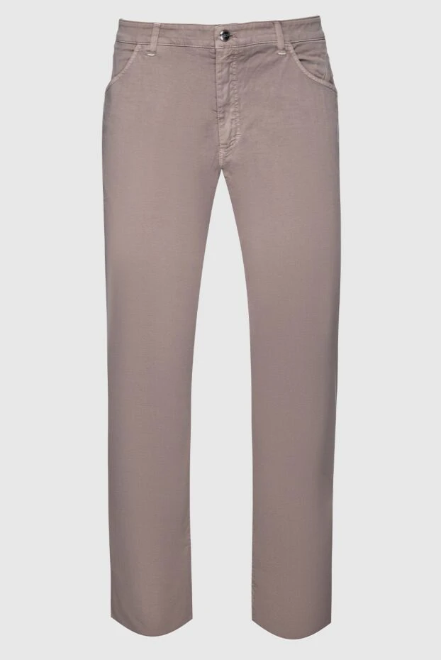Zilli straight trousers in a soft beige tone with contrast stitching 195741 - photo 1