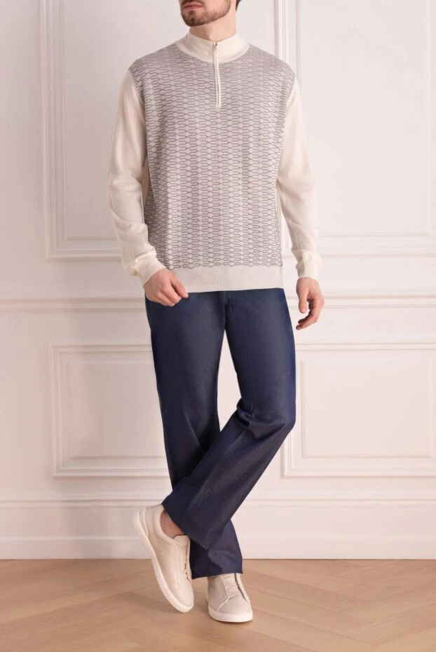 Zilli classic straight fit jeans in light blue 197084 - photo 2