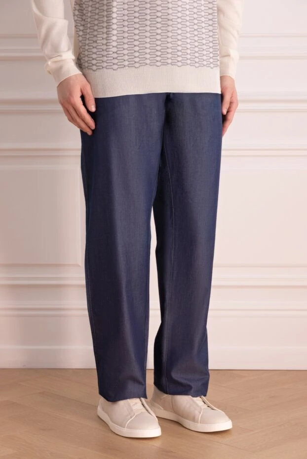 Zilli classic straight fit jeans in light blue 197084 - photo 3