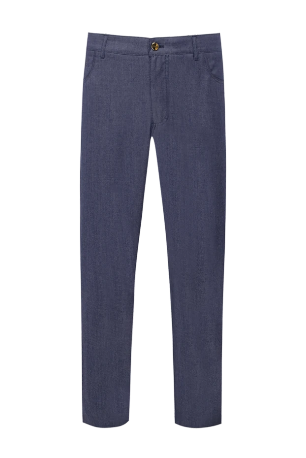 Zilli blue cashmere and polyamide jeans for men 152858 - photo 1