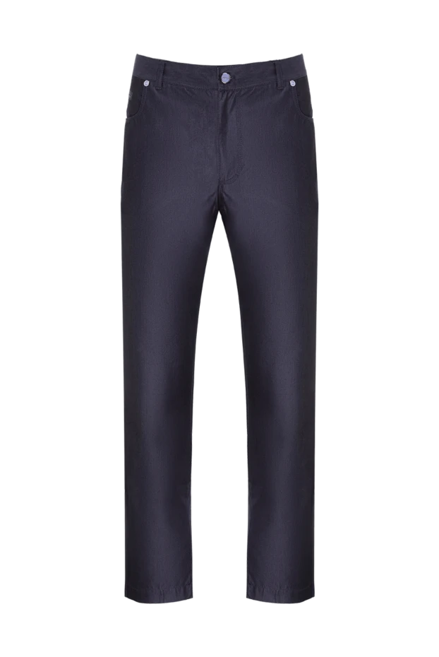 Zilli man blue cotton and silk trousers for men buy with prices and photos 152862 - photo 1
