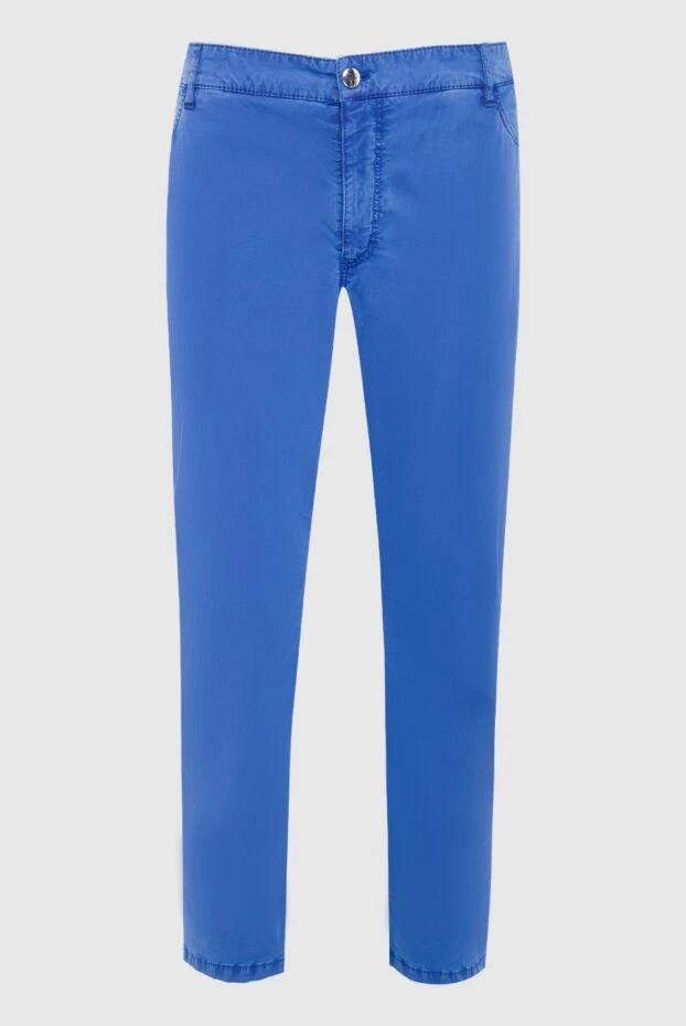 Zilli мужские брюки из хлопка голубые мужские купить с ценами и фото 152873 - фото 1