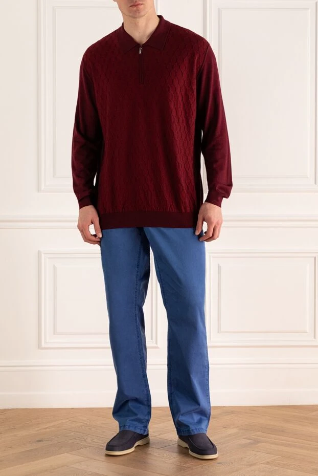 Zilli мужские брюки из хлопка голубые мужские купить с ценами и фото 152873 - фото 2