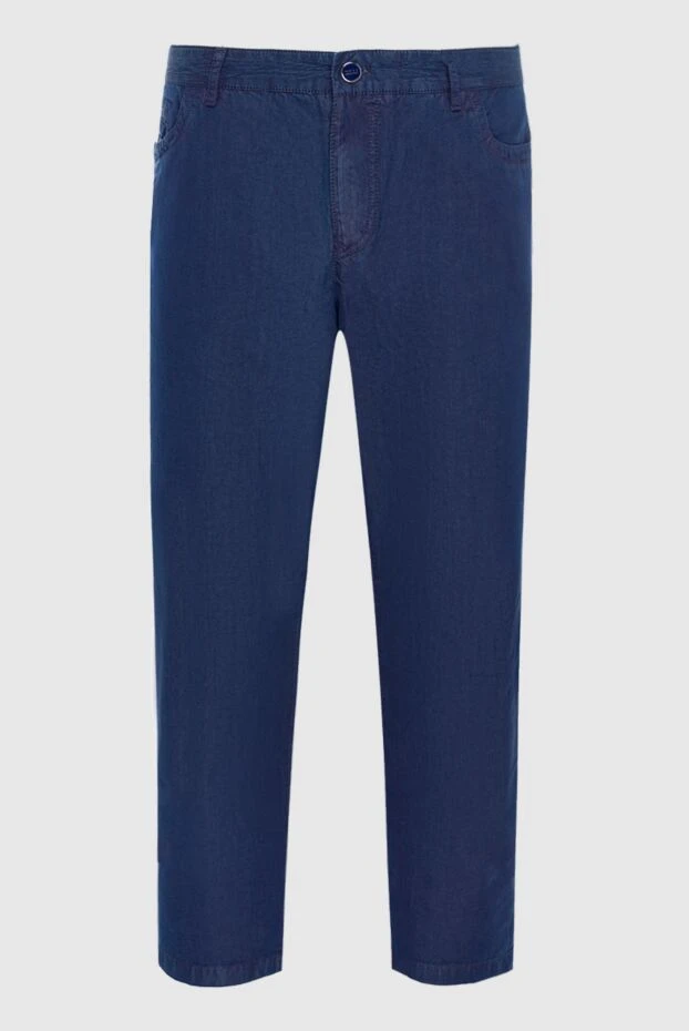 Zilli man blue cotton and silk trousers for men buy with prices and photos 152895 - photo 1