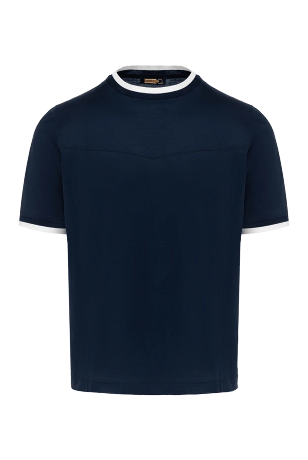 Zilli мужские футболка из хлопка синяя мужская купить с ценами и фото 152921 - фото 1