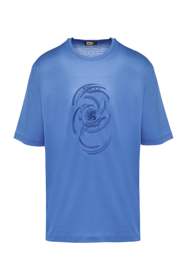 Zilli man blue cotton t-shirt for men buy with prices and photos 152928 - photo 1