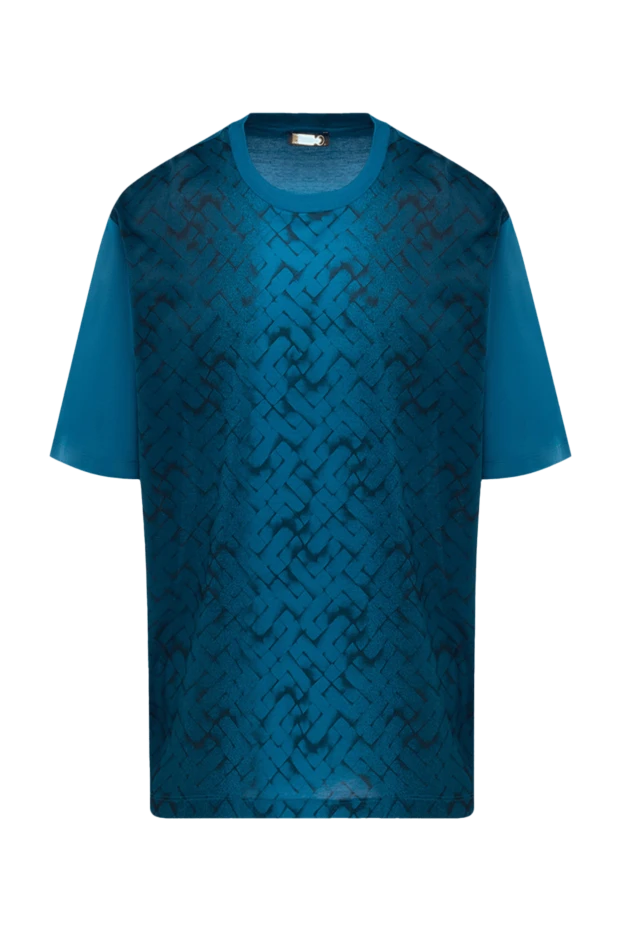 Zilli мужские футболка из хлопка синяя мужская купить с ценами и фото 152938 - фото 1