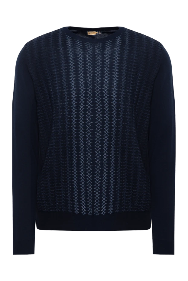 Zilli man silk and cotton jumper blue for men buy with prices and photos 152939 - photo 1