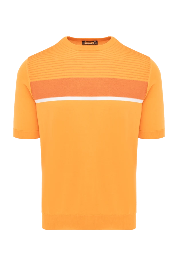 Zilli man cotton and silk short sleeve jumper orange for men buy with prices and photos 152953 - photo 1