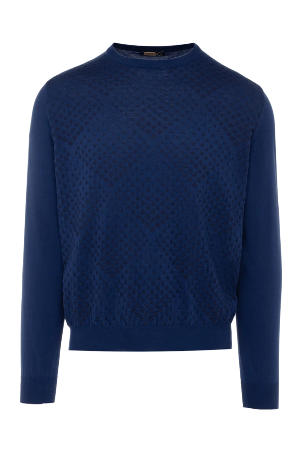 Zilli man silk and cotton jumper blue for men buy with prices and photos 152960 - photo 1