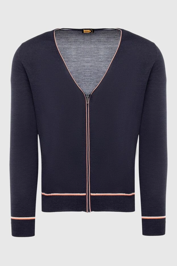 Zilli man men's cardigan made of cotton and silk blue buy with prices and photos 152967 - photo 1