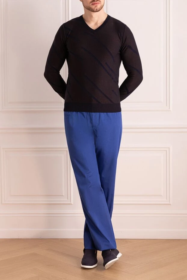 Zilli man cashmere and silk jumper brown for men buy with prices and photos 152968 - photo 2