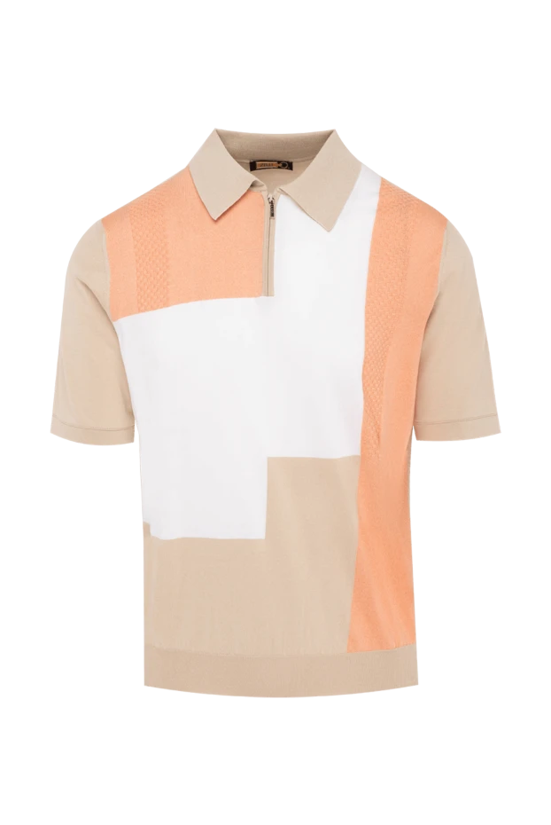 Zilli man long sleeve polo in silk and cotton beige for men buy with prices and photos 152971 - photo 1