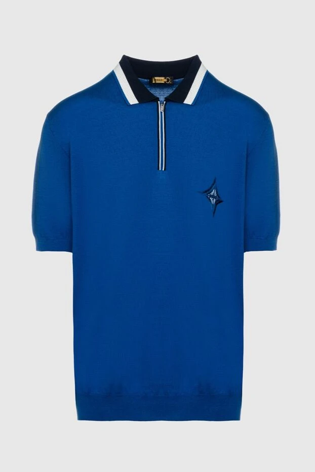 Zilli man cotton and silk polo blue for men buy with prices and photos 152983 - photo 1