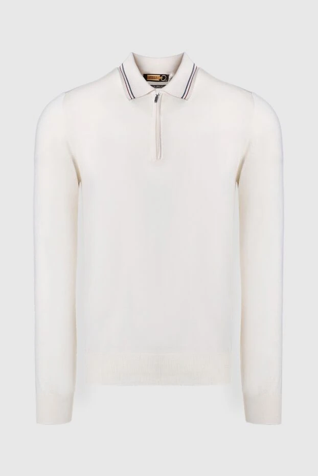 Zilli man long sleeve polo in silk and cashmere white for men 152990 - photo 1