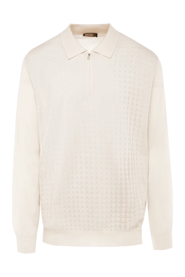 Zilli man long sleeve polo in silk and cashmere white for men buy with prices and photos 152998 - photo 1