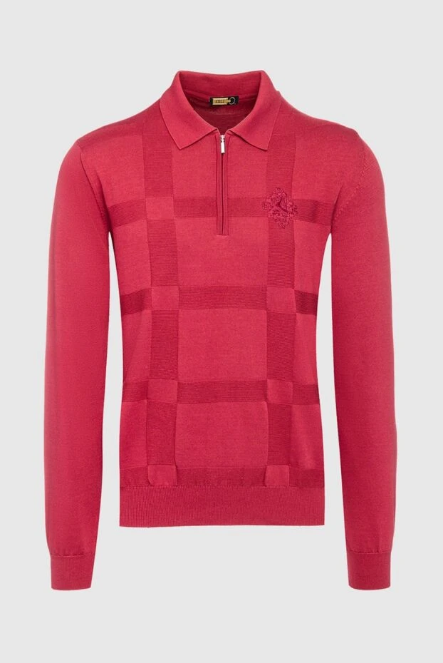 Zilli man long sleeve polo in silk and cotton red for men buy with prices and photos 152999 - photo 1