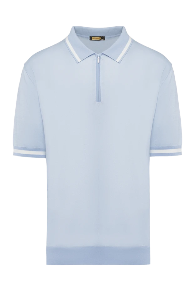 Zilli man cotton and silk polo blue for men buy with prices and photos 153001 - photo 1