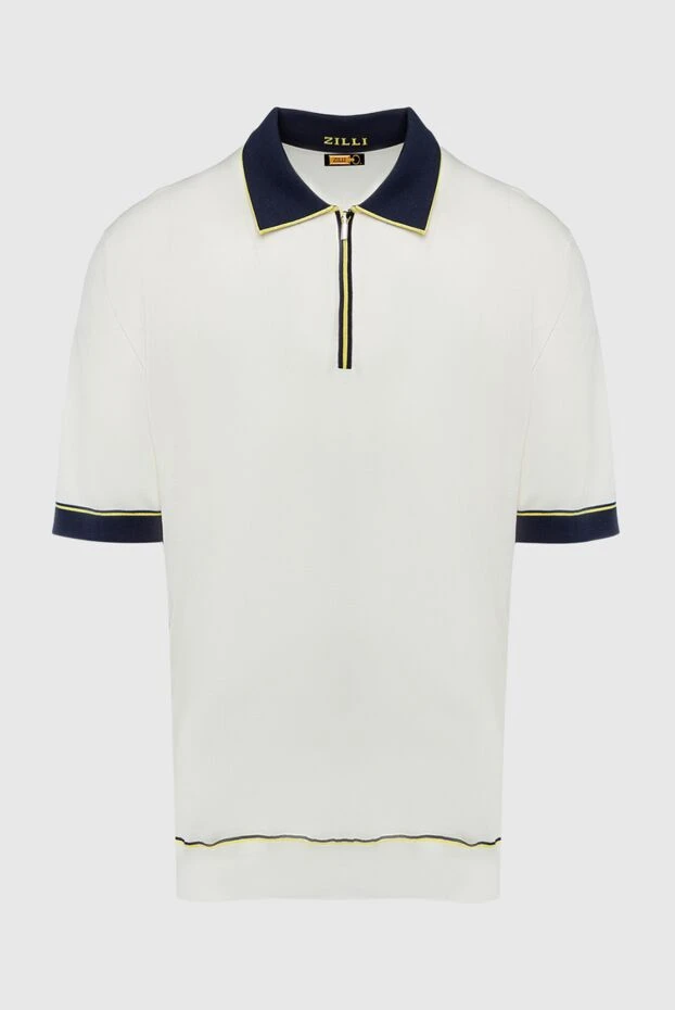 Zilli man white silk and viscose polo for men buy with prices and photos 153028 - photo 1
