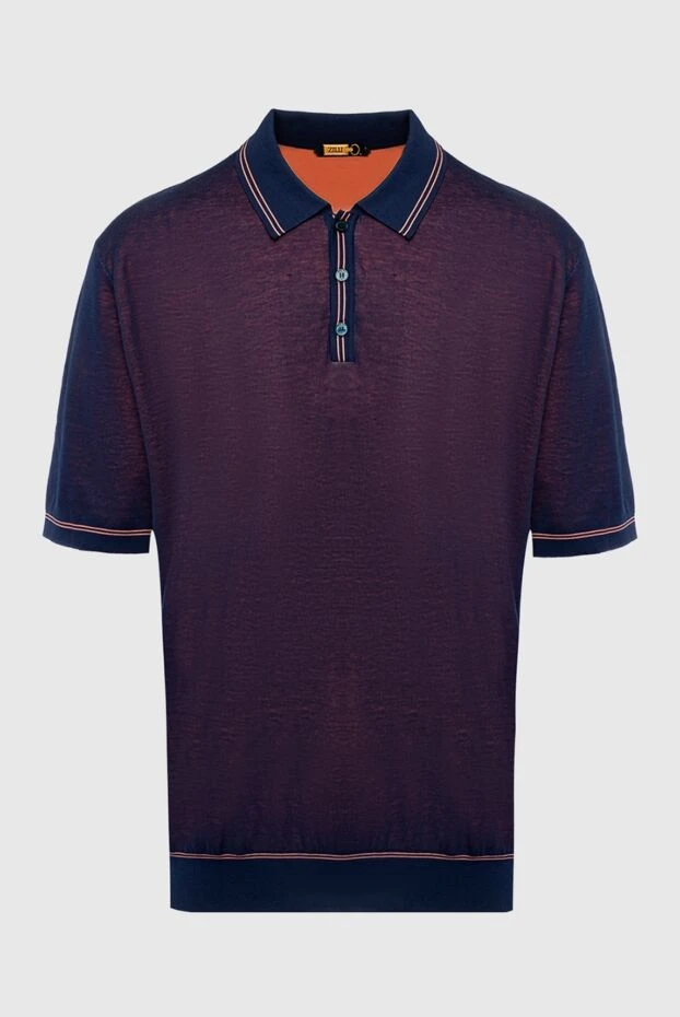 Zilli man cotton and silk polo shirt purple for men buy with prices and photos 153029 - photo 1