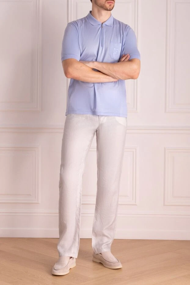 Zilli man blue cotton polo for men buy with prices and photos 153040 - photo 2