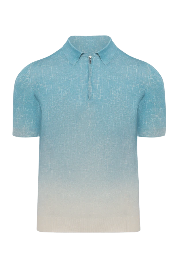 Zilli man blue silk and viscose polo for men buy with prices and photos 153046 - photo 1