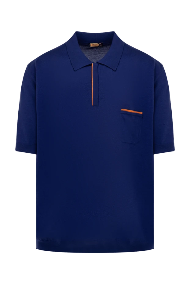 Zilli man cotton and silk polo blue for men buy with prices and photos 153052 - photo 1