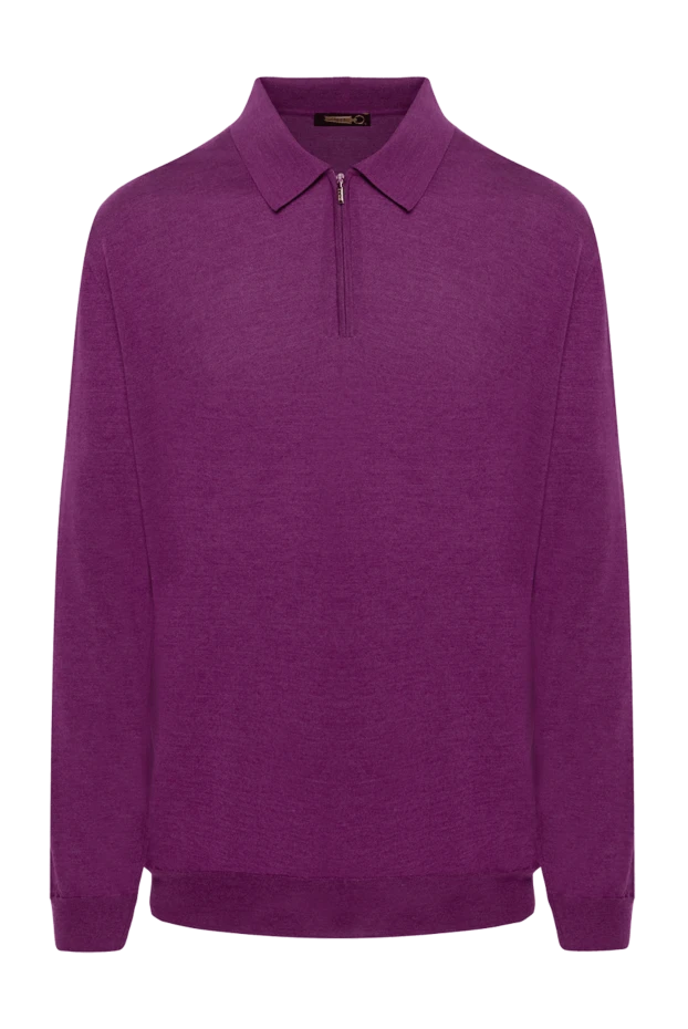 Zilli man long sleeve polo in silk and cashmere violet for men buy with prices and photos 153057 - photo 1