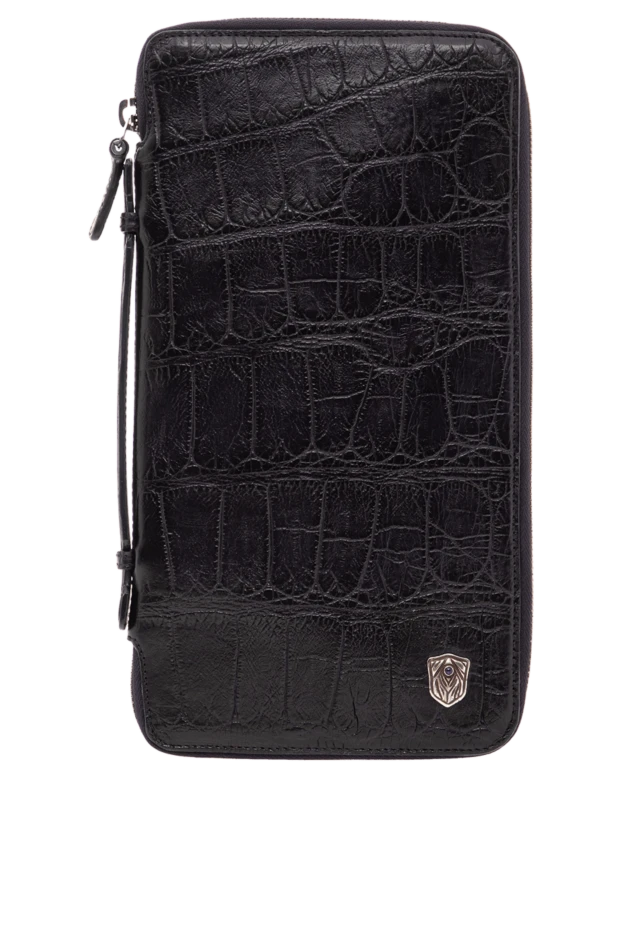 Tardini клатч синій чоловічий зі шкіри алігатора з фіксуючою ручкою 153071 - фото 1